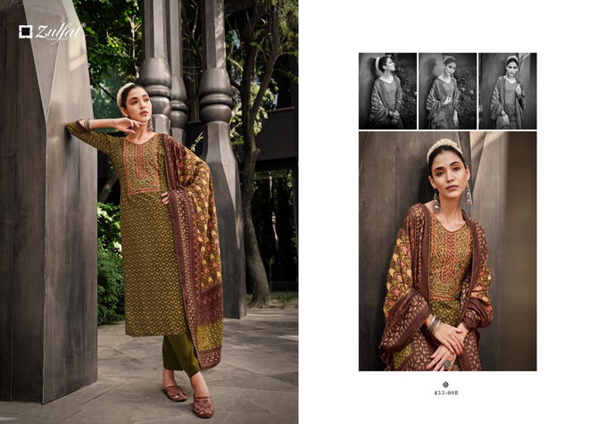 Zulfat Amanda Fancy Festive Wear Pashmina Dress Material Collection